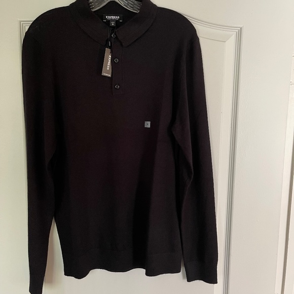 Express Other - Merino Wool-Blend Polo Sweater